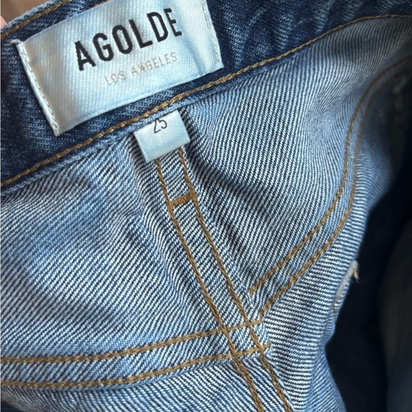 AGOLDE Parker 100% Regenerative Cotton Denim Cutoff Shorts, Size 25 - Picture 9 of 15